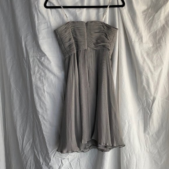 Gray Cocktail Bridesmaid Dress - Picture 2 of 7